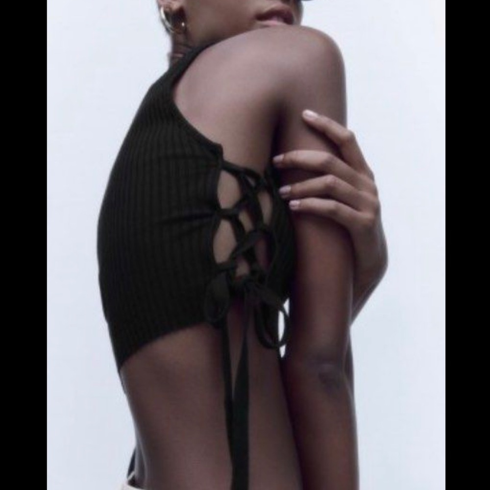 Zara Ribbed Crop Top - Picture 3 of 6